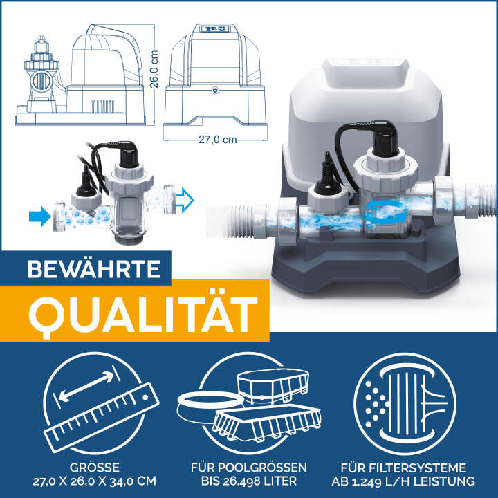 Bestway Salzwasser-Chlorinator Hydrogenic™ 6 g/h